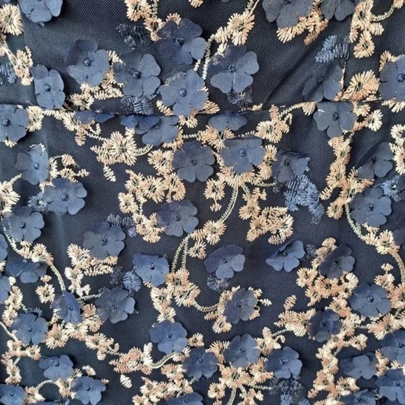 Xscape NWT Off-the-Shoulder Short Sleeve Embroidered Floral, 14W - Picture 9 of 11